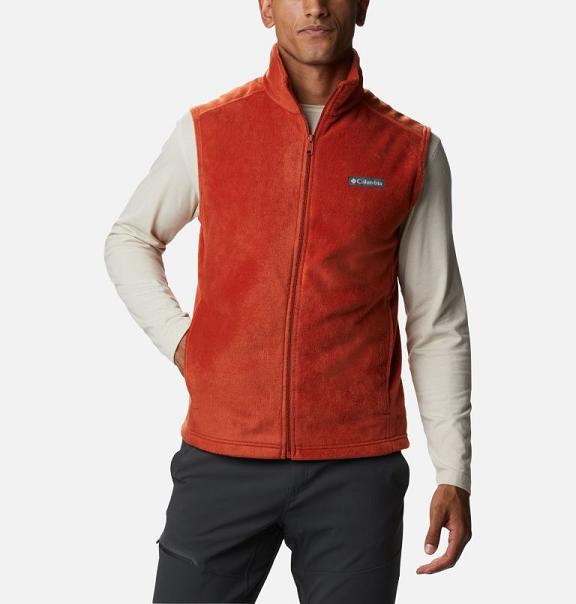 Columbia Steens Mountain Vest Red For Men's NZ56924 New Zealand